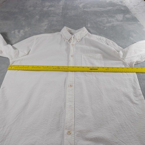 Taylor Stitch Shirt Mens 46 White Cotton Long Sleeve Button Down Collar Pocket - Picture 5 of 11
